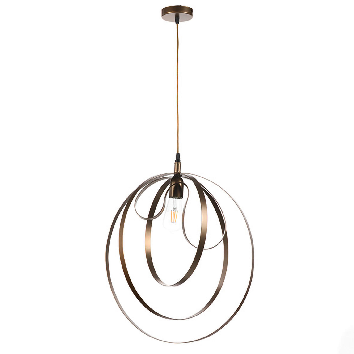 HÄNGELEUCHTE 50/110 cm   - Bronzefarben, Design, Metall (50/110cm)