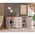SIDEBOARD  in 180/89/43 cm  - Kaschmir/Eichefarben, Design, Holzwerkstoff/Kunststoff (180/89/43cm) - Xora