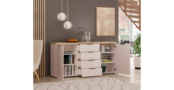 SIDEBOARD  in 180/89/43 cm  - Kaschmir/Eichefarben, Design, Holzwerkstoff/Kunststoff (180/89/43cm) - Xora