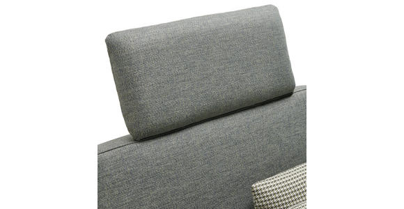 ECKSOFA in Flachgewebe Grau, Grün  - Schwarz/Grau, Natur, Holz/Textil (326/170cm) - Valnatura