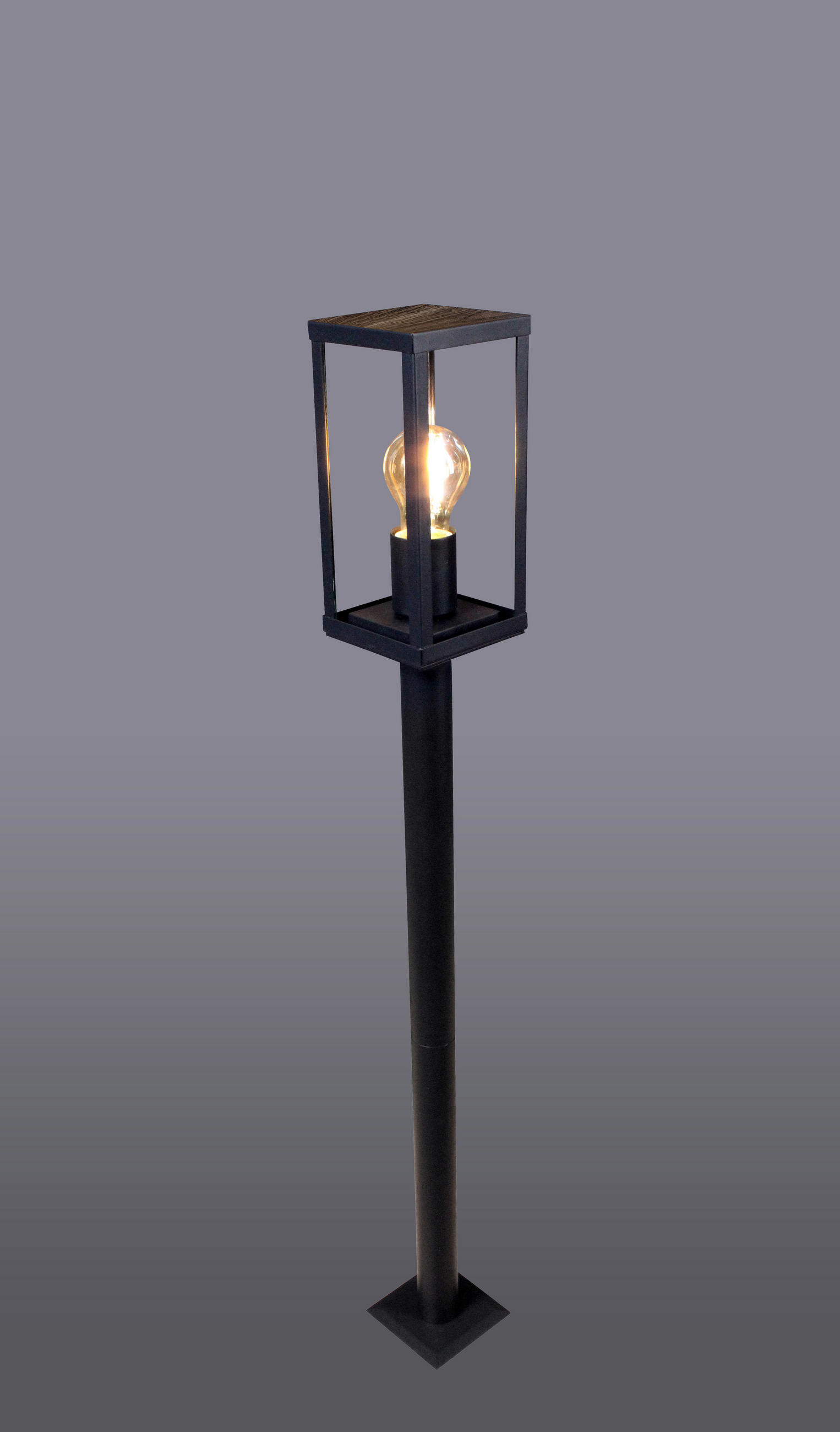 WEGELEUCHTE Karo   - Klar/Eichefarben, Basics, Glas/Metall (100/11/11cm)