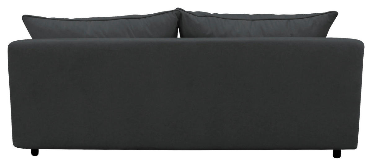 SCHLAFSOFA in Velours Graphitfarben  - Goldfarben/Graphitfarben, Design, Textil/Metall (200/90/97cm) - MID.YOU