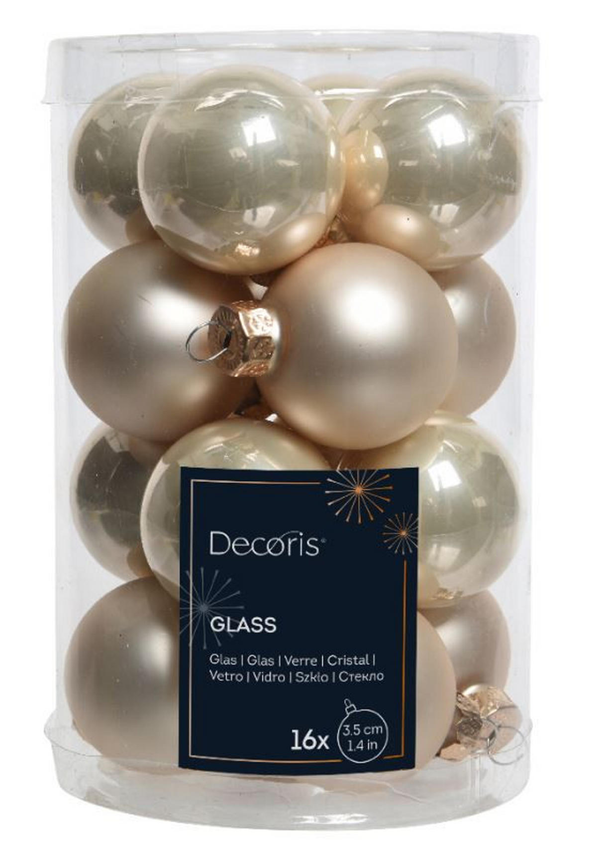 CHRISTBAUMKUGEL-SET 3,5 cm 16-teilig  - Perlmutt, LIFESTYLE, Glas (3,5cm)