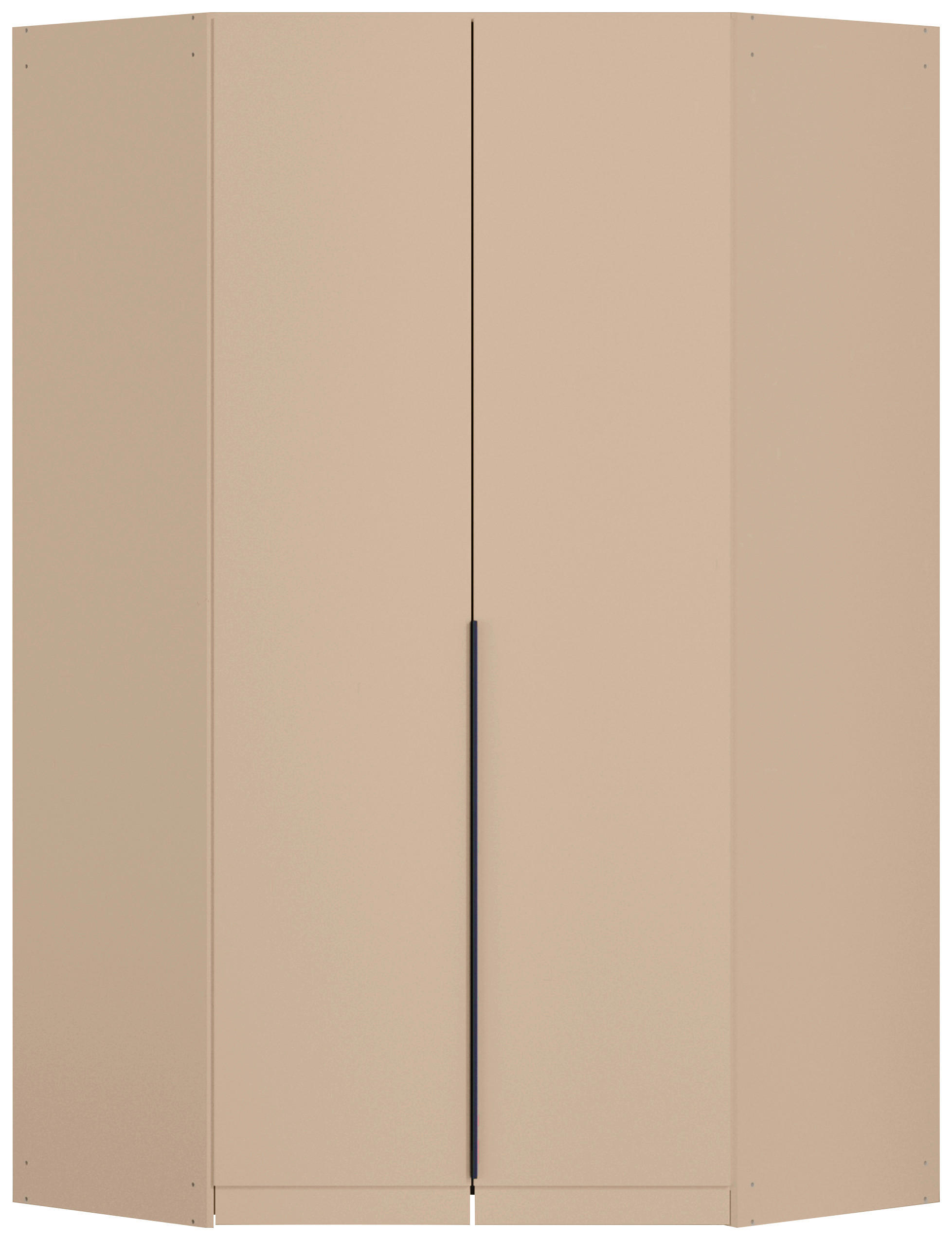 ECKKLEIDERSCHRANK 117/229/117 cm Champagner - Champagner/Grau, MODERN, Holzwerkstoff (117/229/117cm) - Rauch Möbel