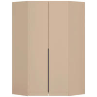 ECKKLEIDERSCHRANK 117/229/117 cm Champagner  - Champagner/Grau, MODERN, Holzwerkstoff (117/229/117cm) - Rauch Möbel