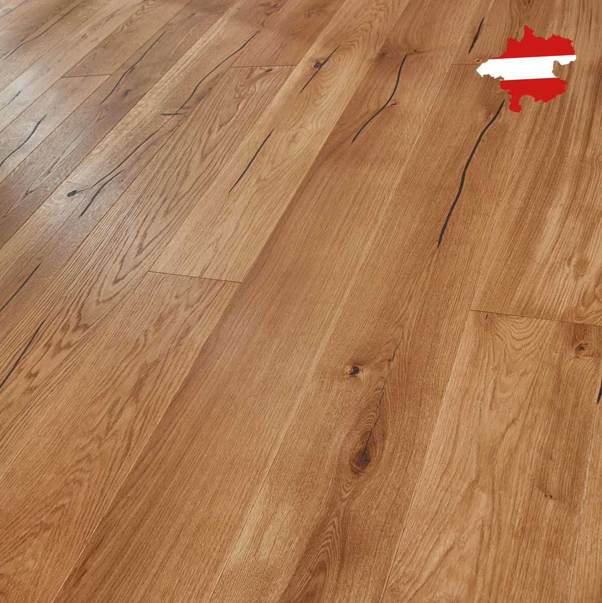 LANDHAUSDIELE, Eiche Catania  per  m² - Eichefarben, LIFESTYLE, Holz (220,5/17,6/1,2cm) - Waldwelt