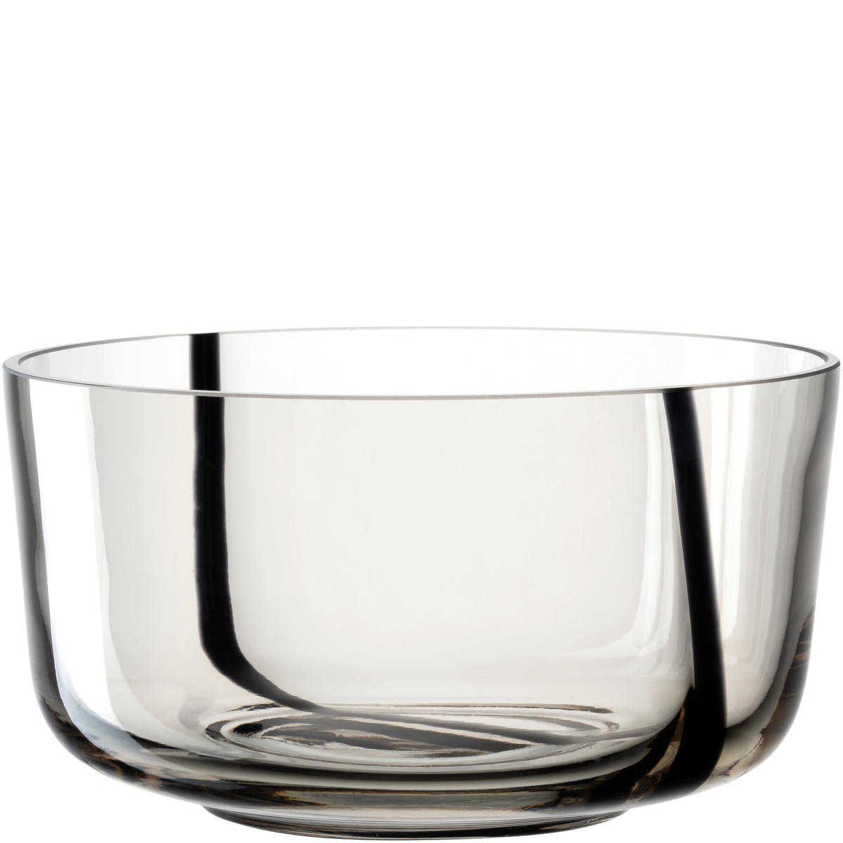 SCHALE ALVEO   - Klar/Schwarz, Design, Glas (21/11/21cm) - Leonardo
