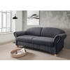2,5-SITZER in Mikrofaser Anthrazit  - Wildeiche/Anthrazit, Konventionell, Holz/Textil (198/84/80cm) - Livetastic