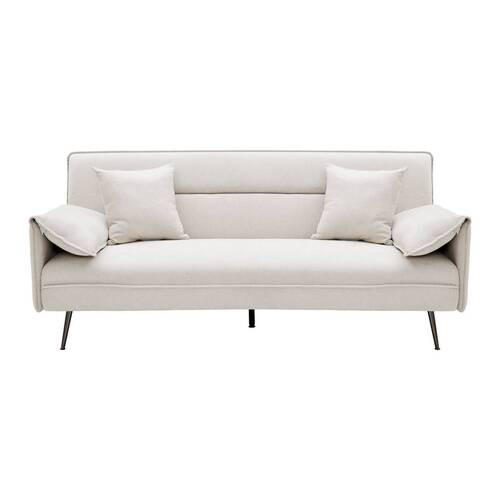 SCHLAFSOFA in Webstoff Beige  - Beige/Anthrazit, MODERN, Holz/Textil (193/117/25,5cm) - Bessagi Home