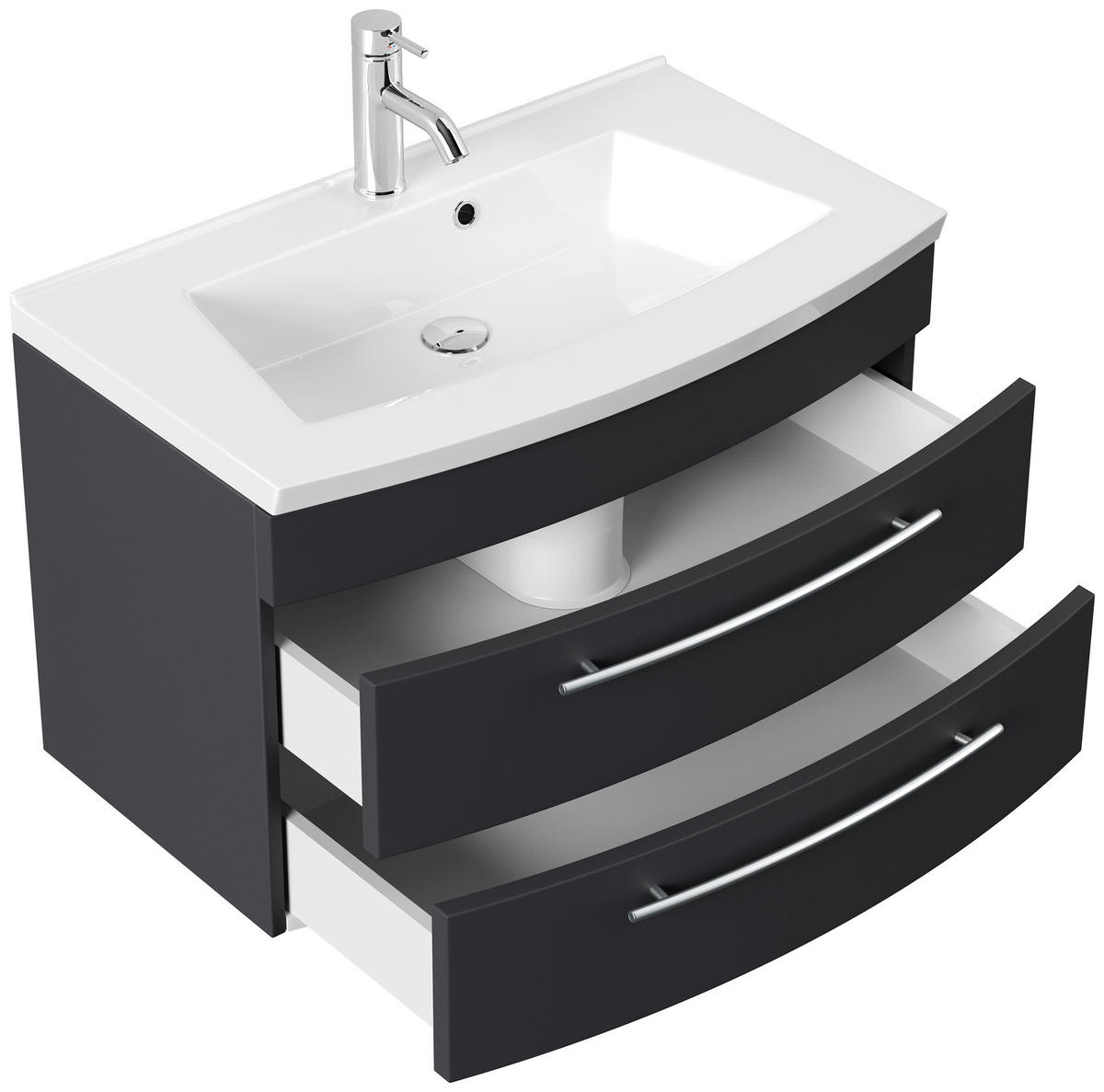 KOPALNICA  barve grafita  - bela/barve grafita, Trend, kovina/leseni material (80cm) - MID.YOU