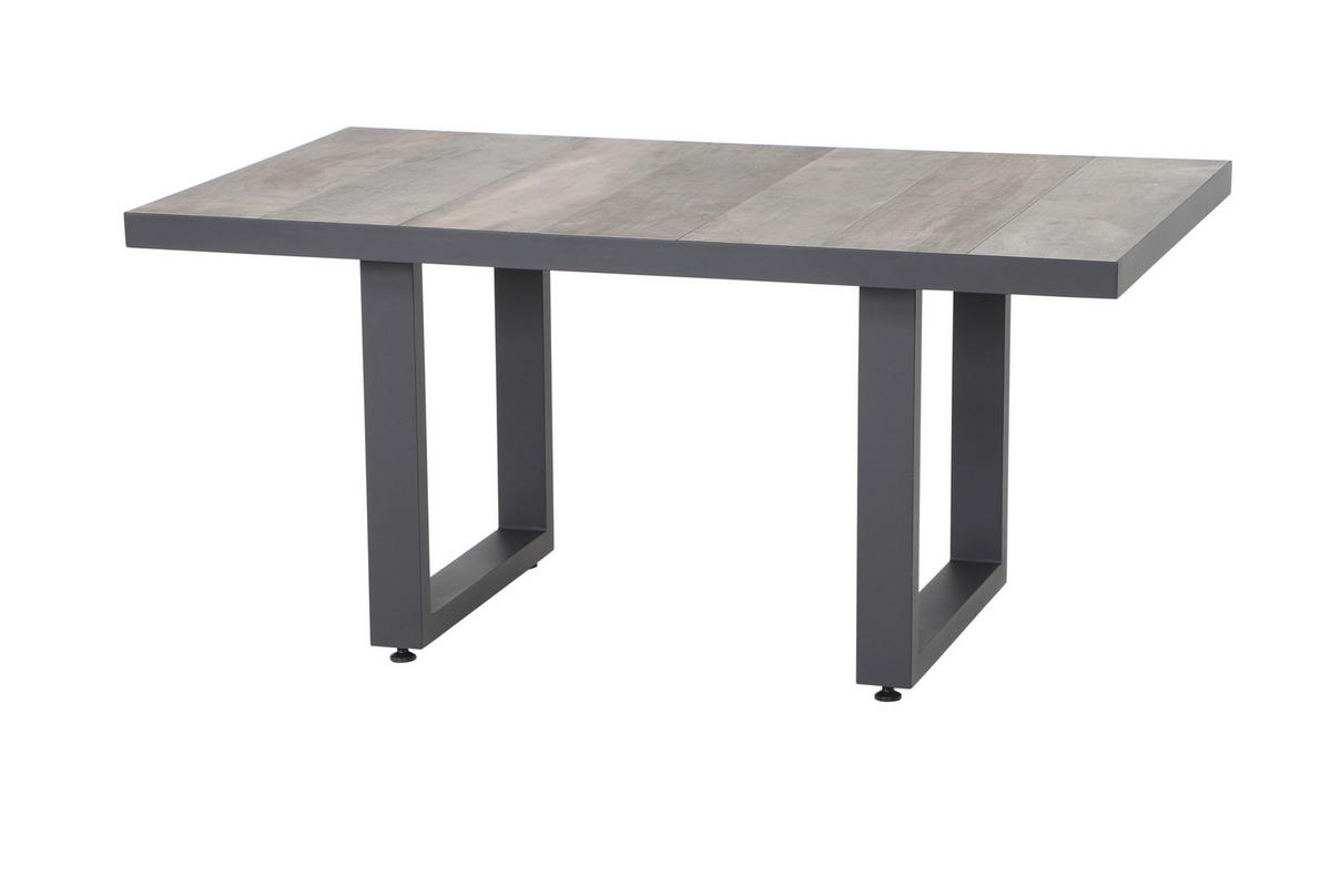 LOUNGEGARNITUR 5-teilig   302/88/219 cm Aluminium  - Grau, Basics, Keramik/Kunststoff (302/88/219cm) - Siena Garden