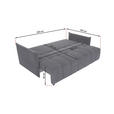SCHLAFSOFA Plüsch Anthrazit  inkl. Zierkissen, Rückenkissen, Bettkasten, Schlaffunktion, Rücken echt, Liegefläche im Originalstoff  - Anthrazit/Schwarz, KONVENTIONELL, Kunststoff/Textil (200/73/105cm) - Carryhome