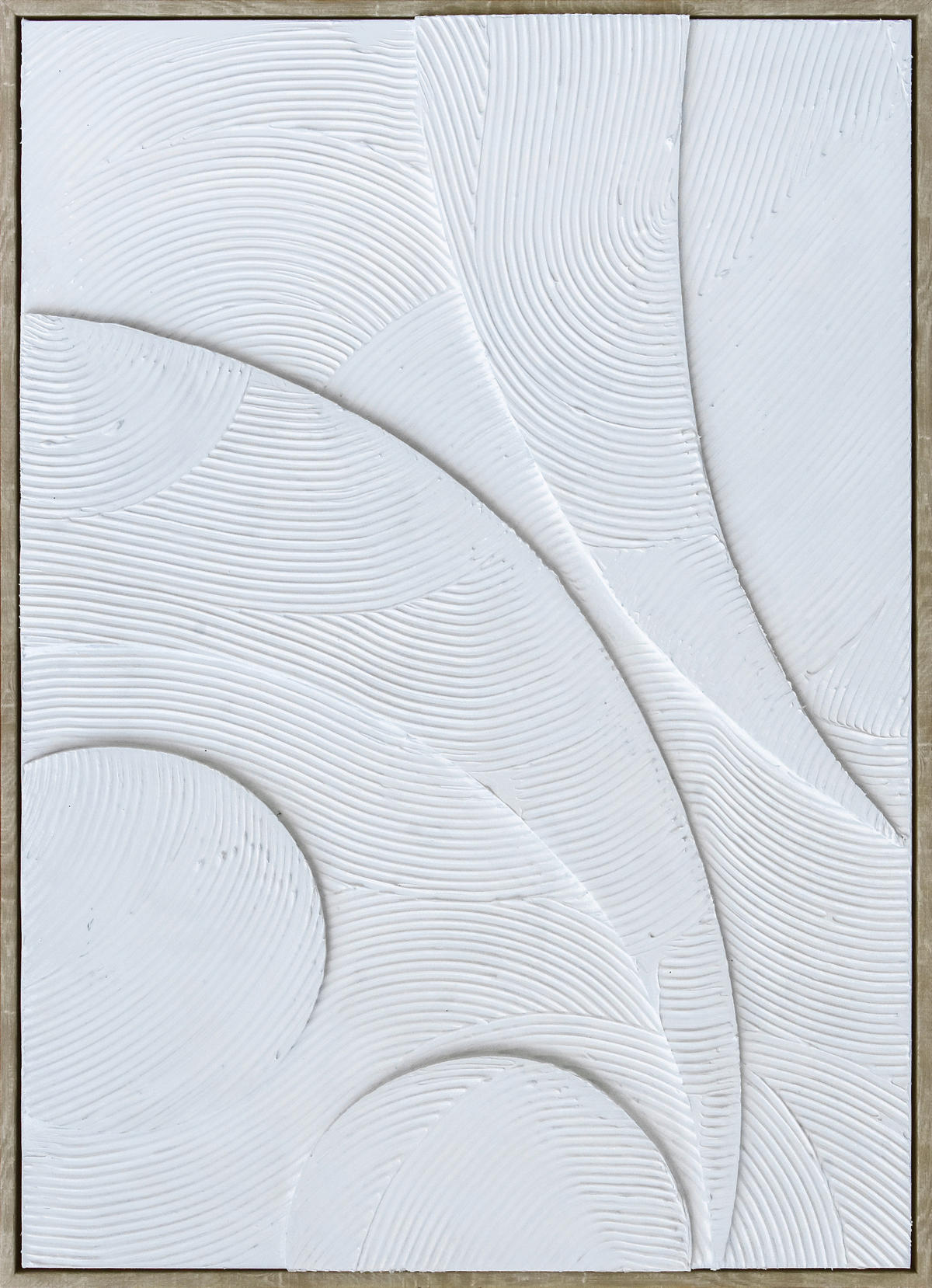 BILD Abstraktes 50/70 cm  - Weiß/Naturfarben, Trend, Holzwerkstoff/Kunststoff (50/70cm) - Monee