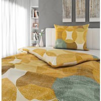 POSTEĽNÁ BIELIZEŇ, flanel, žltá, 140/200 cm - žltá, Konventionell, textil (140/200cm) - Novel