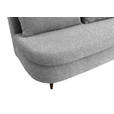 SCHLAFSOFA in Velours Grau  - Schwarz/Grau, Design, Holz/Textil (213/89/105cm) - Novel