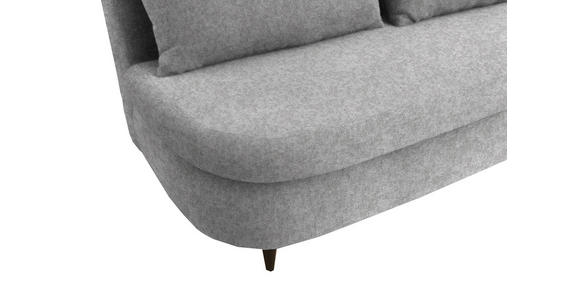 SCHLAFSOFA in Velours Grau  - Schwarz/Grau, Design, Holz/Textil (213/89/105cm) - Novel