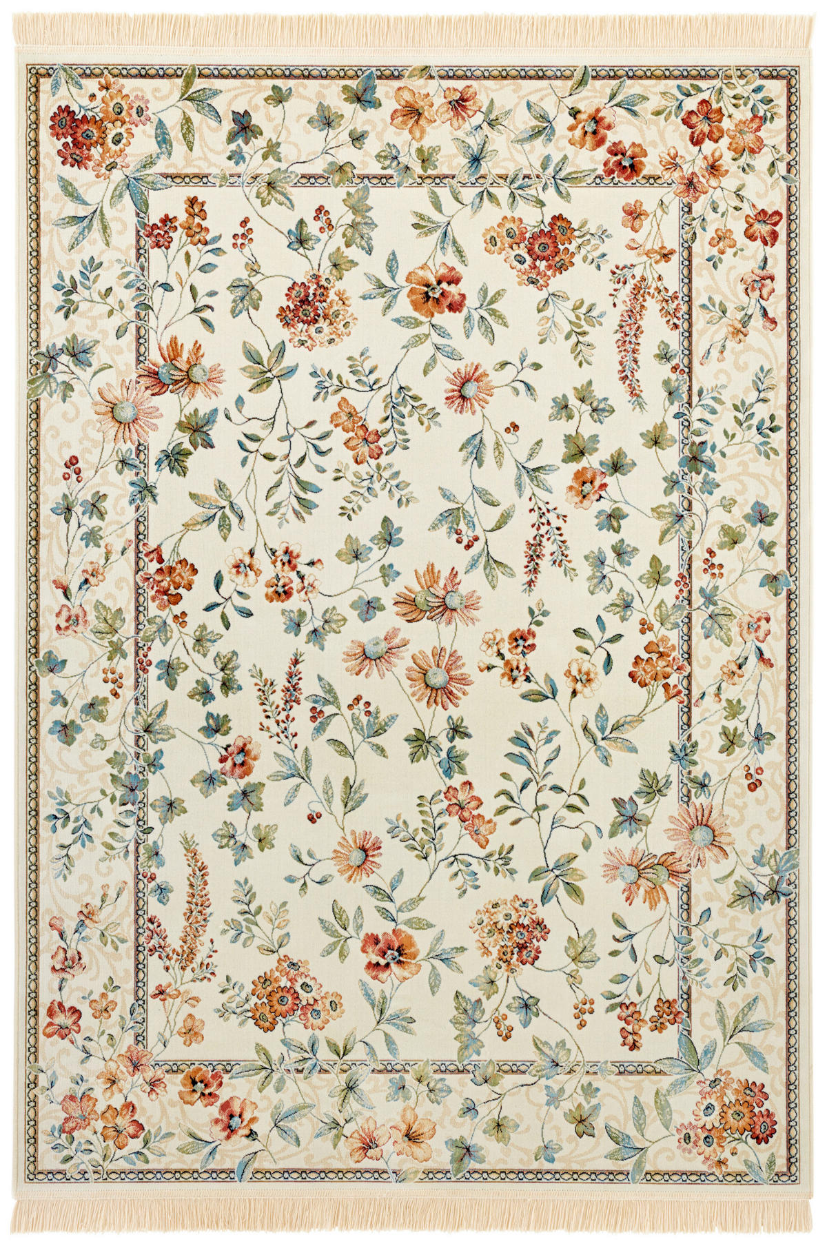 VINTAGE-TEPPICH 95/140 cm Naveh Creme, Ecru  - Ecru/Creme, Basics, Textil (95/140cm)