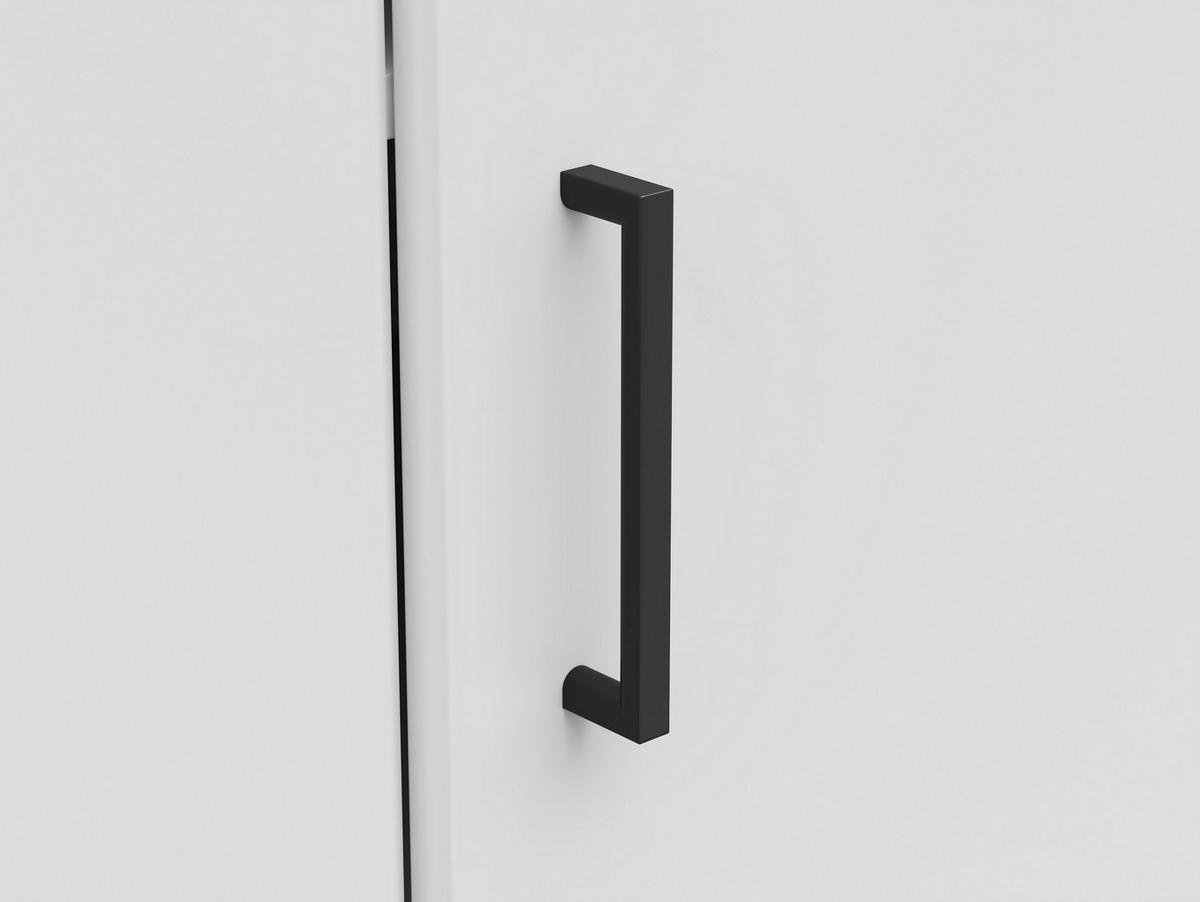 ECKKOMMODE 71,5/115/71,5 cm  in Weiss  - Weiss/Anthrazit, Modern, Holzwerkstoff/Kunststoff (71,5/115/71,5cm) - Carryhome