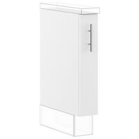 APOTHEKERSCHRANK 15/87,8/57,6 cm  in Weiß  - Edelstahlfarben/Weiß, Basics, Holzwerkstoff/Metall (15/87,8/57,6cm) - Impuls