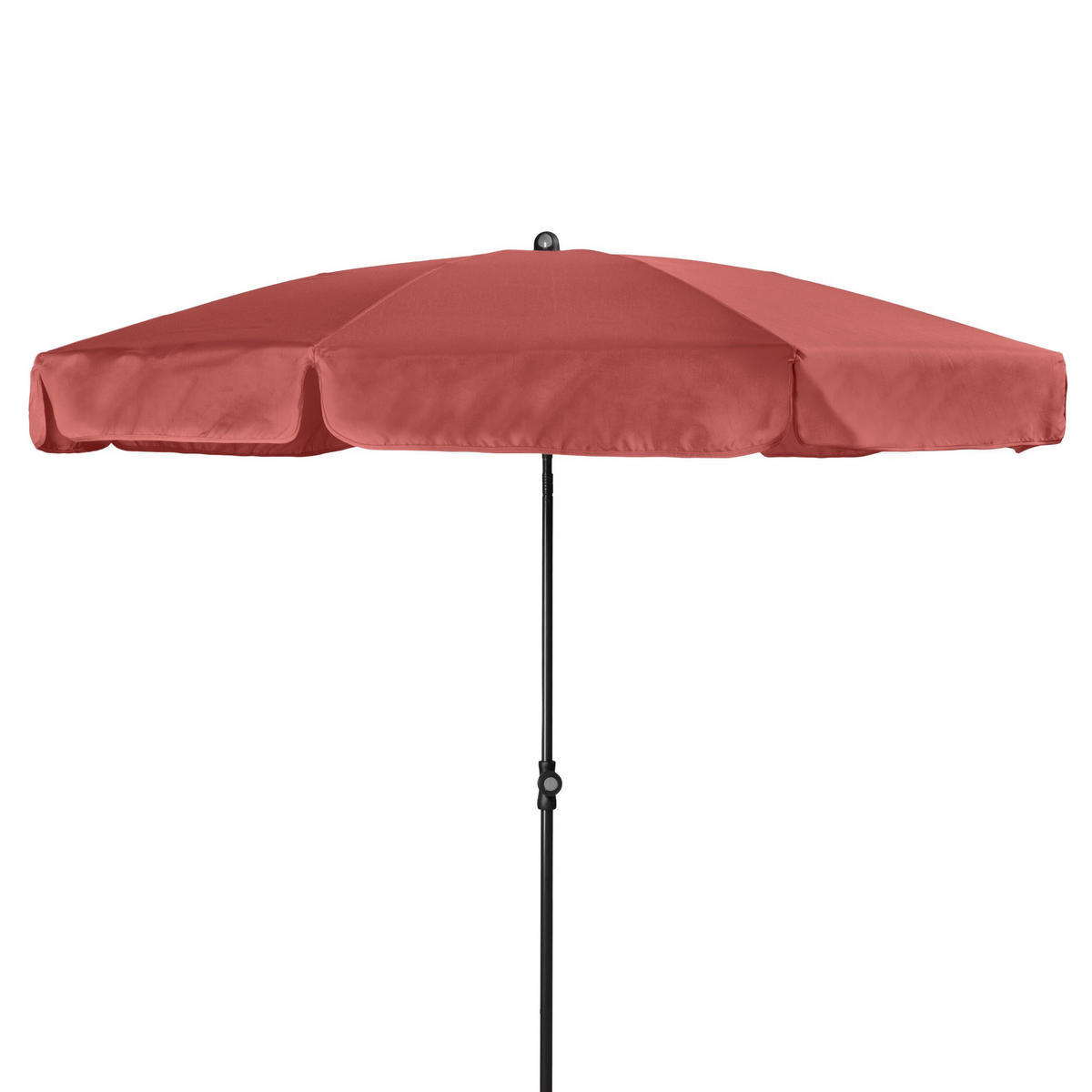SLNEČNÍK 200 cm - antracitová/terakota, Basics, kov/textil (200cm) - Ambia Garden
