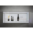 WEINREGAL  - Silberfarben, LIFESTYLE, Glas/Holzwerkstoff (120/52/14cm) - Xora