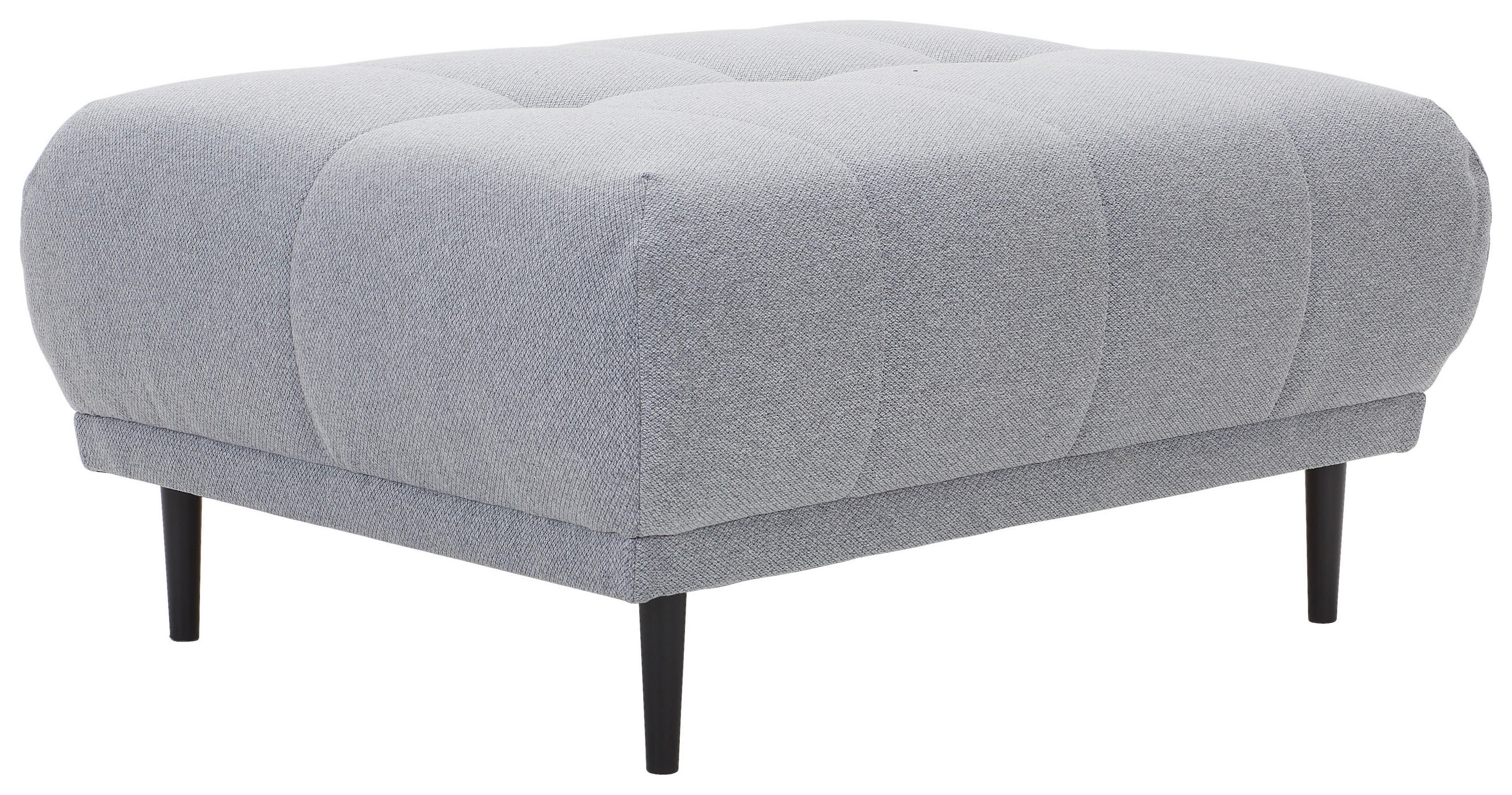 HOCKER in Textil Hellgrau  - Hellgrau/Schwarz, Design, Holz/Textil (93/45/77cm) - Stylife