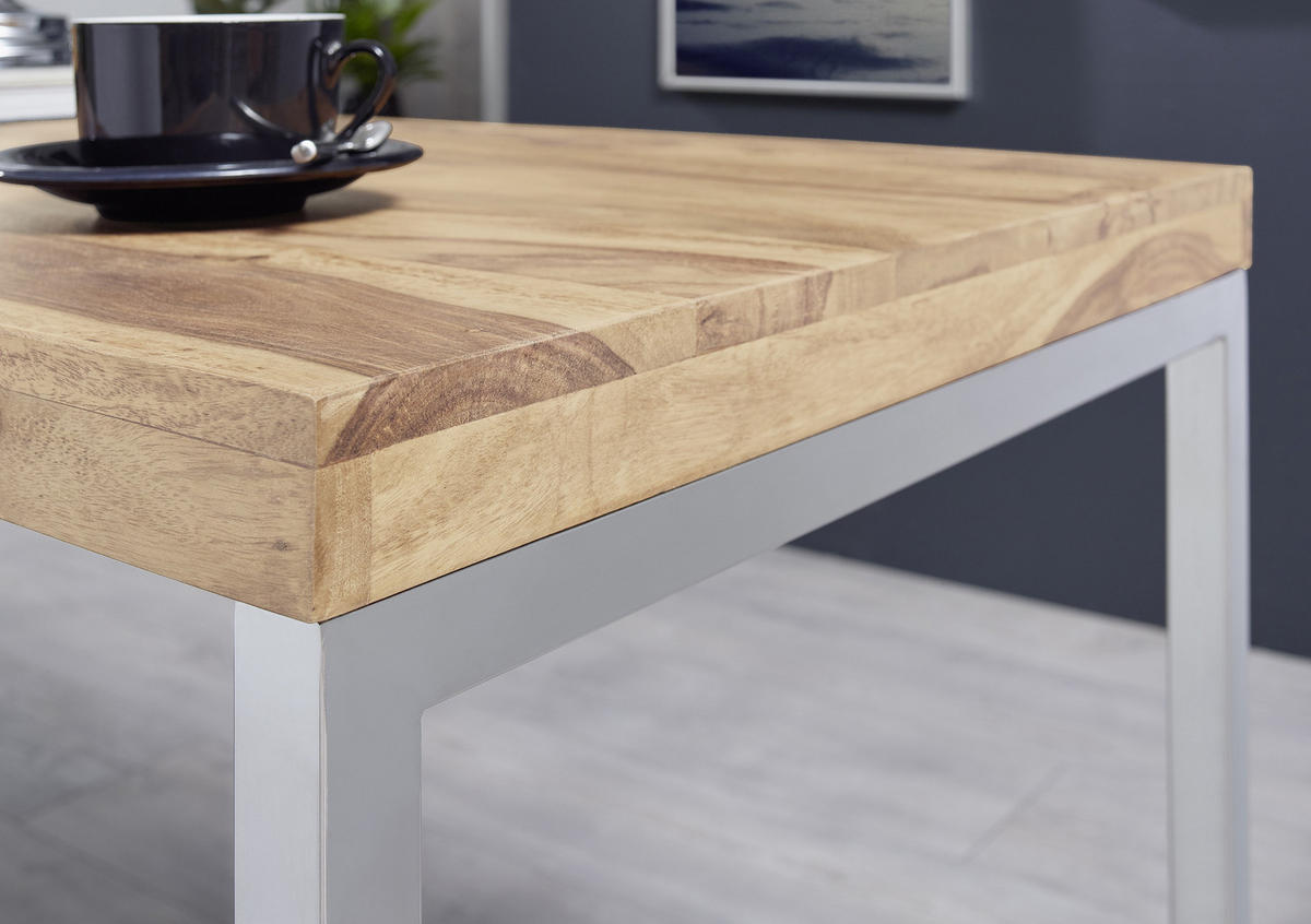 SCHREIBTISCH 120/60/76 cm  in Akaziefarben  - Chromfarben/Akaziefarben, Design, Holz/Metall (120/60/76cm) - MID.YOU