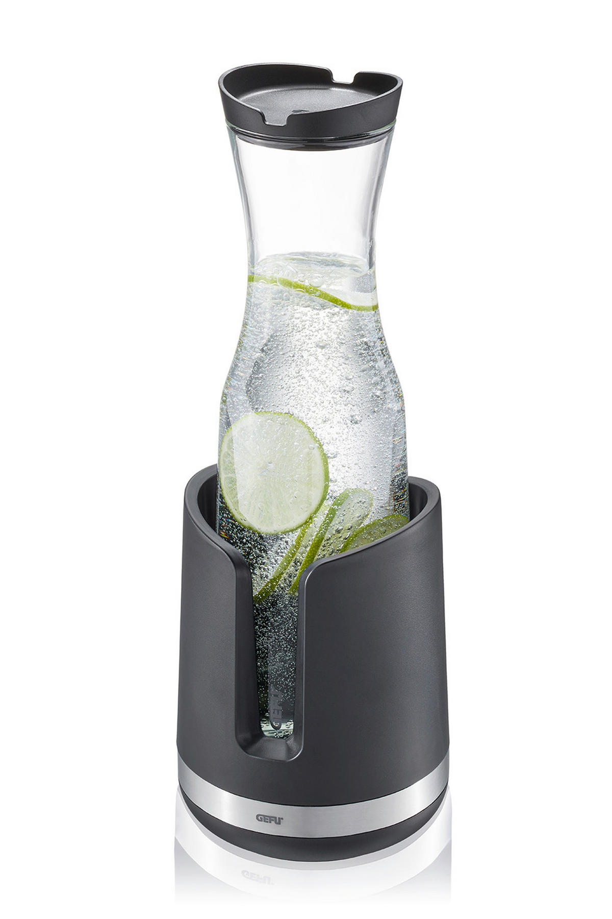 FLASCHENKÜHLER - Edelstahlfarben/Schwarz, KONVENTIONELL, Kunststoff/Metall (12,6/15,7cm) - Gefu