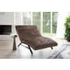RELAXLIEGE in Mikrofaser Braun  - Schwarz/Braun, Design, Textil/Metall (120/54-113/158-198cm) - Pure Home Lifestyle