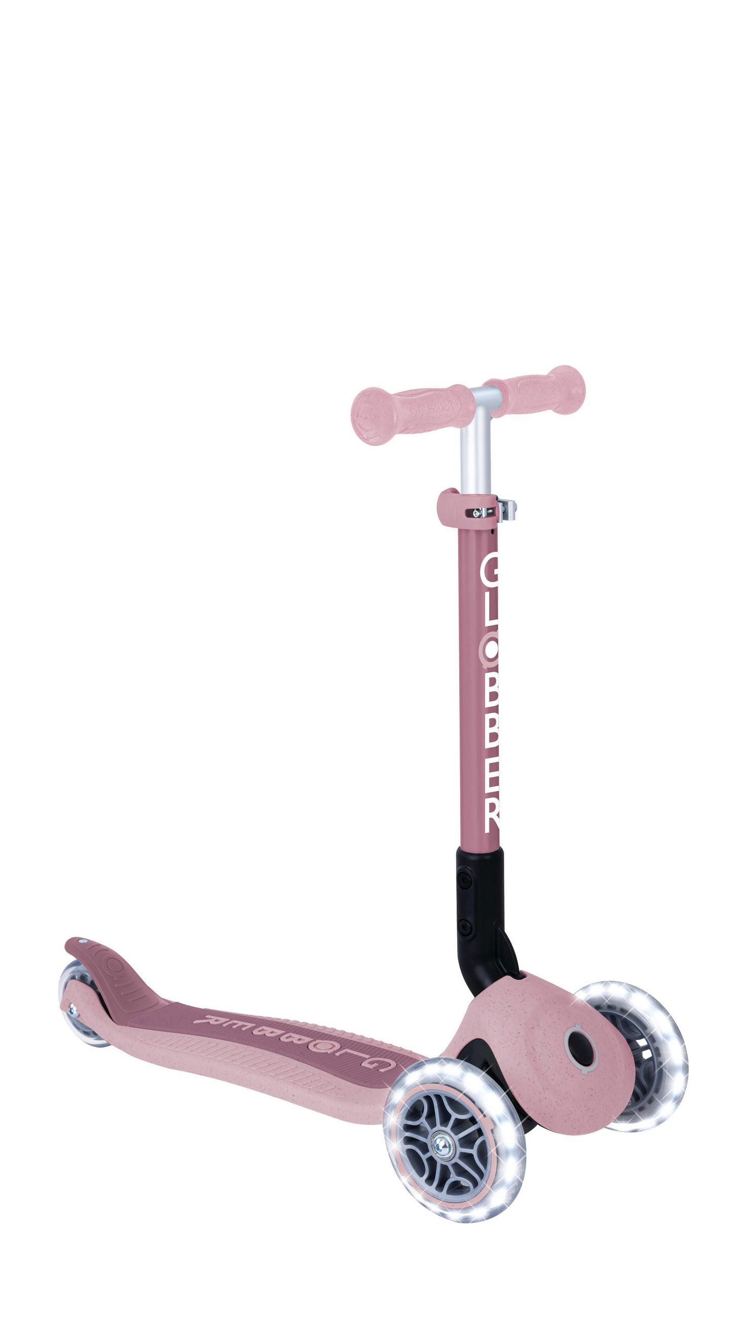 KINDERSCOOTER JUNIOR FOLDABLE LIGHTS ECO  - Beere, Basics, Kunststoff (57.5/28/68cm) - GLOBBER