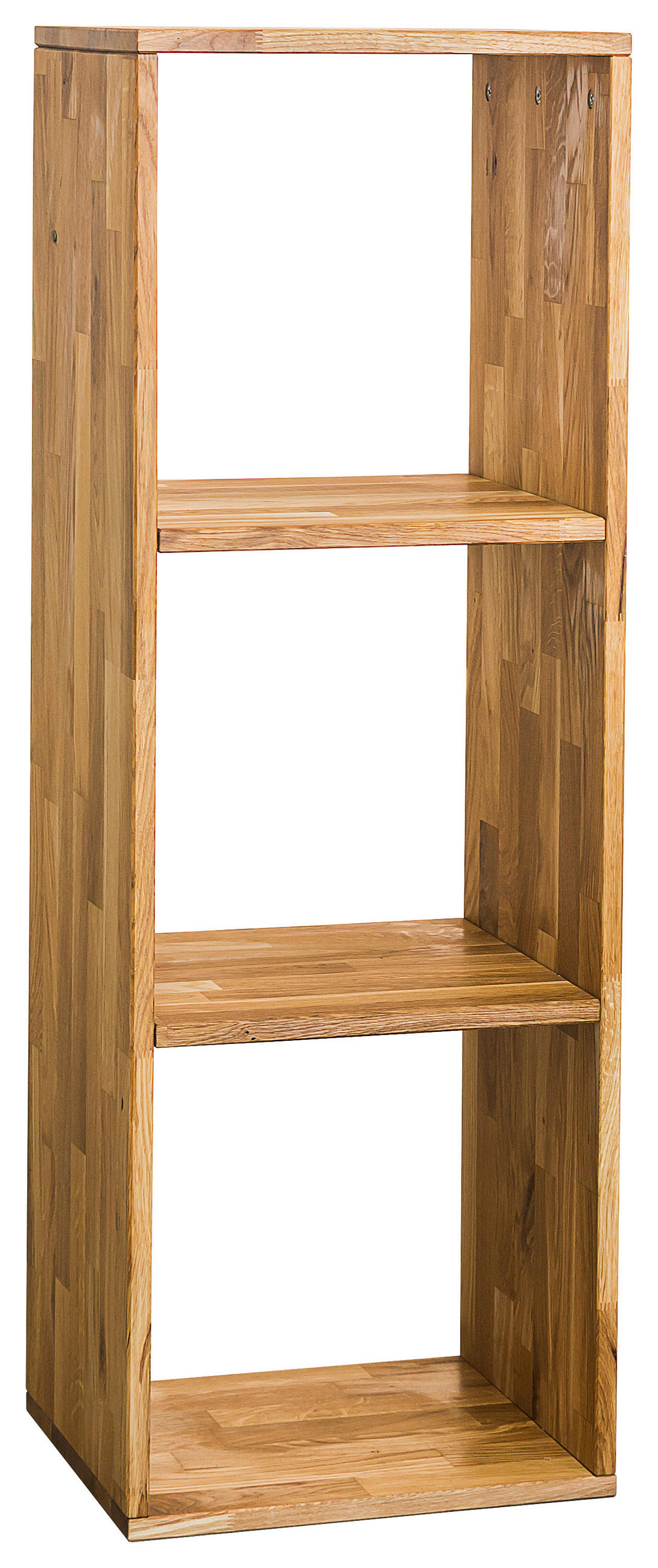 REGAL Wildeiche massiv Eichefarben - Eichefarben, Natur, Holz (38,6/112,2/35cm) - Livetastic