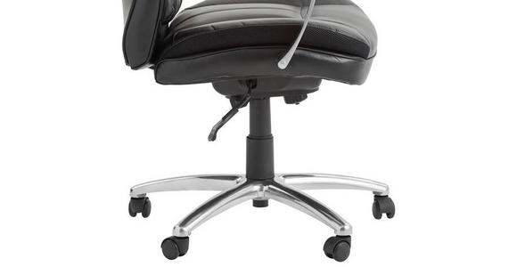 CHEFSESSEL Lederlook, Netz Schwarz - Schwarz, KONVENTIONELL, Textil/Metall (73/112 - 122/73cm) - Cantus