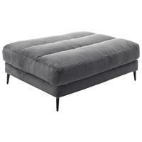 HOCKERBANK 90/83/125 cm Cord Dunkelgrau Metall  - Dunkelgrau/Schwarz, Design, Textil/Metall (90/83/125cm) - Dieter Knoll