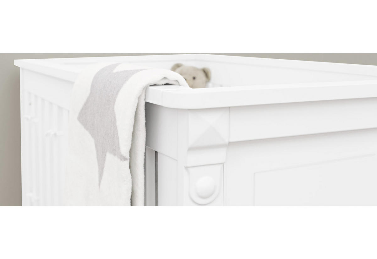 GITTERBETT PINOLINO EMILIA 151/81/88 cm  - Weiß, ROMANTIK / LANDHAUS, Holzwerkstoff (151/81/88cm) - Pinolino