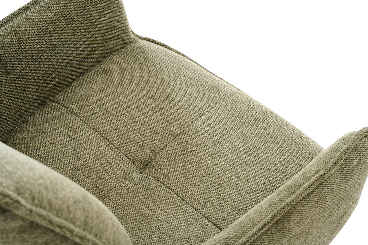 ARMLEHNSTUHL  in Stahl Chenille  - Schwarz/Grün, Design, Textil/Metall (56/89/62cm) - Welnova