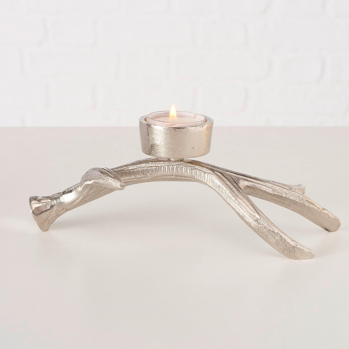 TEELICHTHALTER - Silberfarben, Basics, Metall (21/10/8cm)