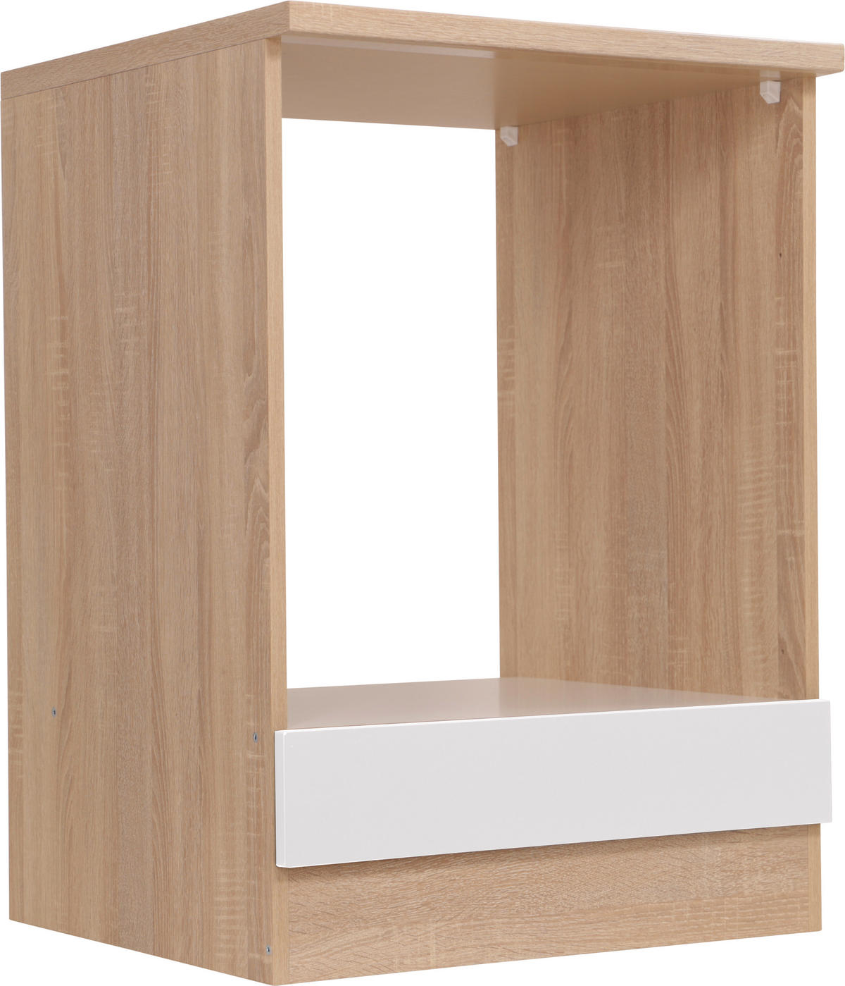 HERDUMBAUSCHRANK 60/84,8/60 cm  in Weiß, Eichefarben  - Eichefarben/Weiß, Basics, Holzwerkstoff (60/84,8/60cm) - Respekta