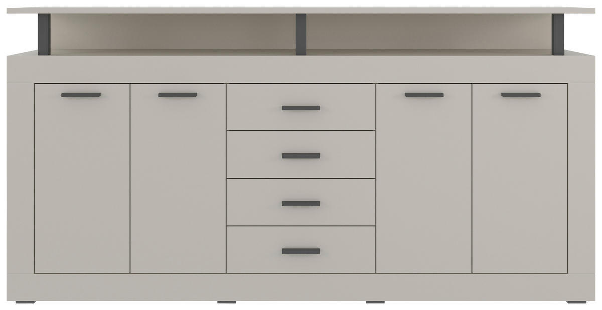 SIDEBOARD  in 195/88/38 cm  - Kaschmir/Anthrazit, Basics, Holzwerkstoff/Kunststoff (195/88/38cm) - Xora