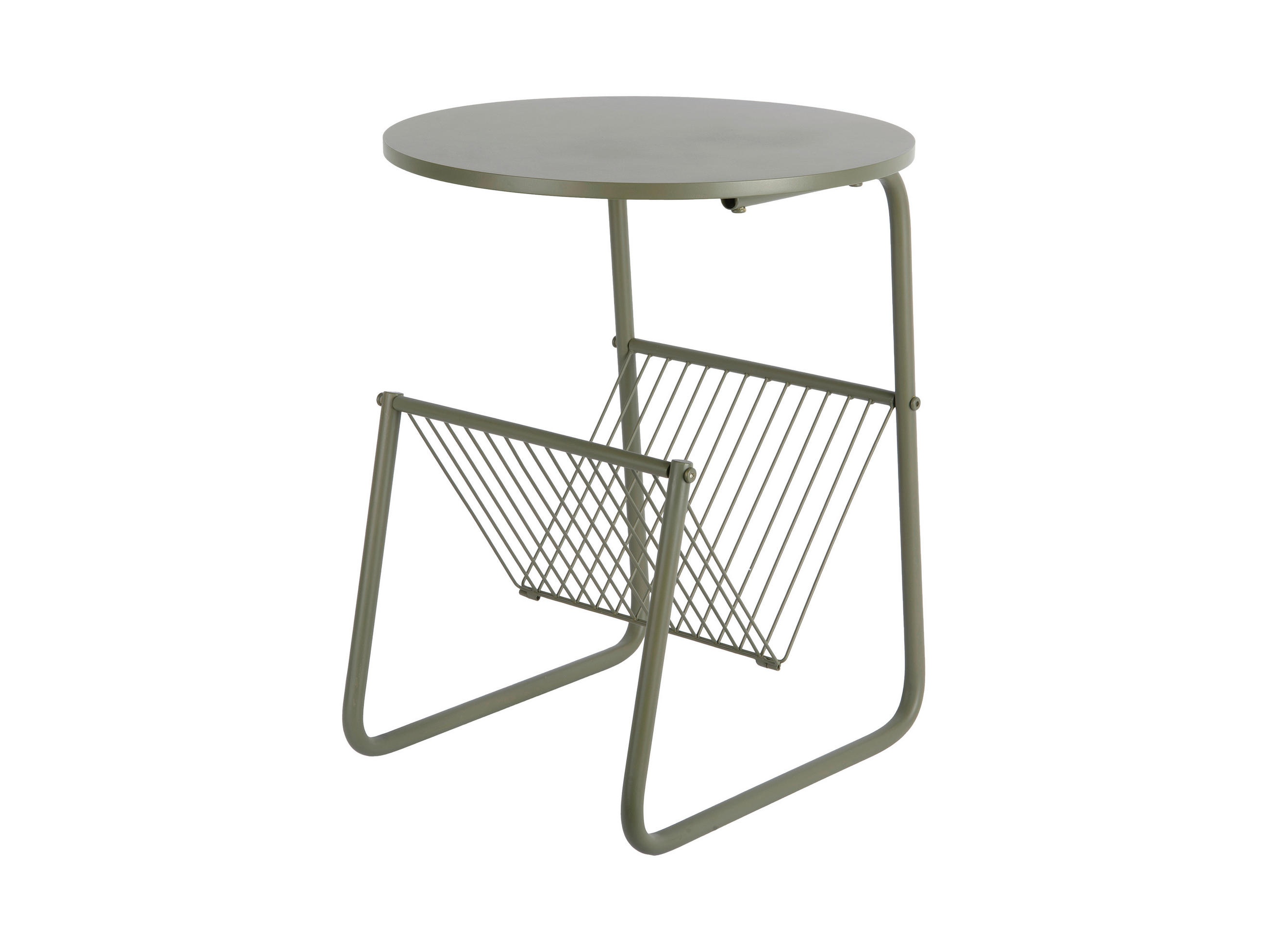 BEISTELLTISCH 40/40/49 cm Riqueza Grün rund  - Grün, Basics, Metall (40/40/49cm) - Leitmotiv