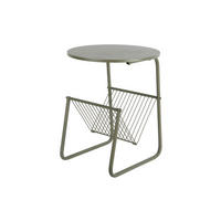 BEISTELLTISCH 40/40/49 cm Riqueza Grün rund  - Grün, Basics, Metall (40/40/49cm) - Leitmotiv