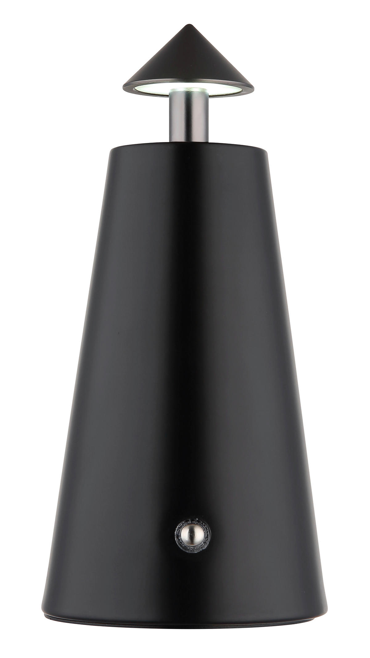 AKKU-TISCHLEUCHTE LIVA 9/19 cm  - Schwarzchrom/Schwarz, Design, Kunststoff/Metall (9/19cm) - Globo