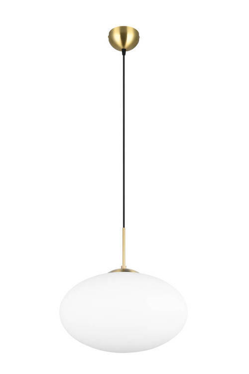 PENDELLAMPA 40/150 cm  - vit/mässingsfärgad, Klassisk, metall/glas (40/150cm) - Trio Leuchten