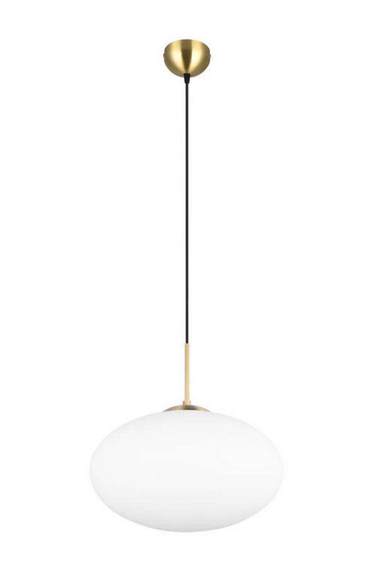 PENDELLEUCHTE 40/150 cm    - Weiss/Messingfarben, Konventionell, Glas/Metall (40/150cm) - Trio Leuchten