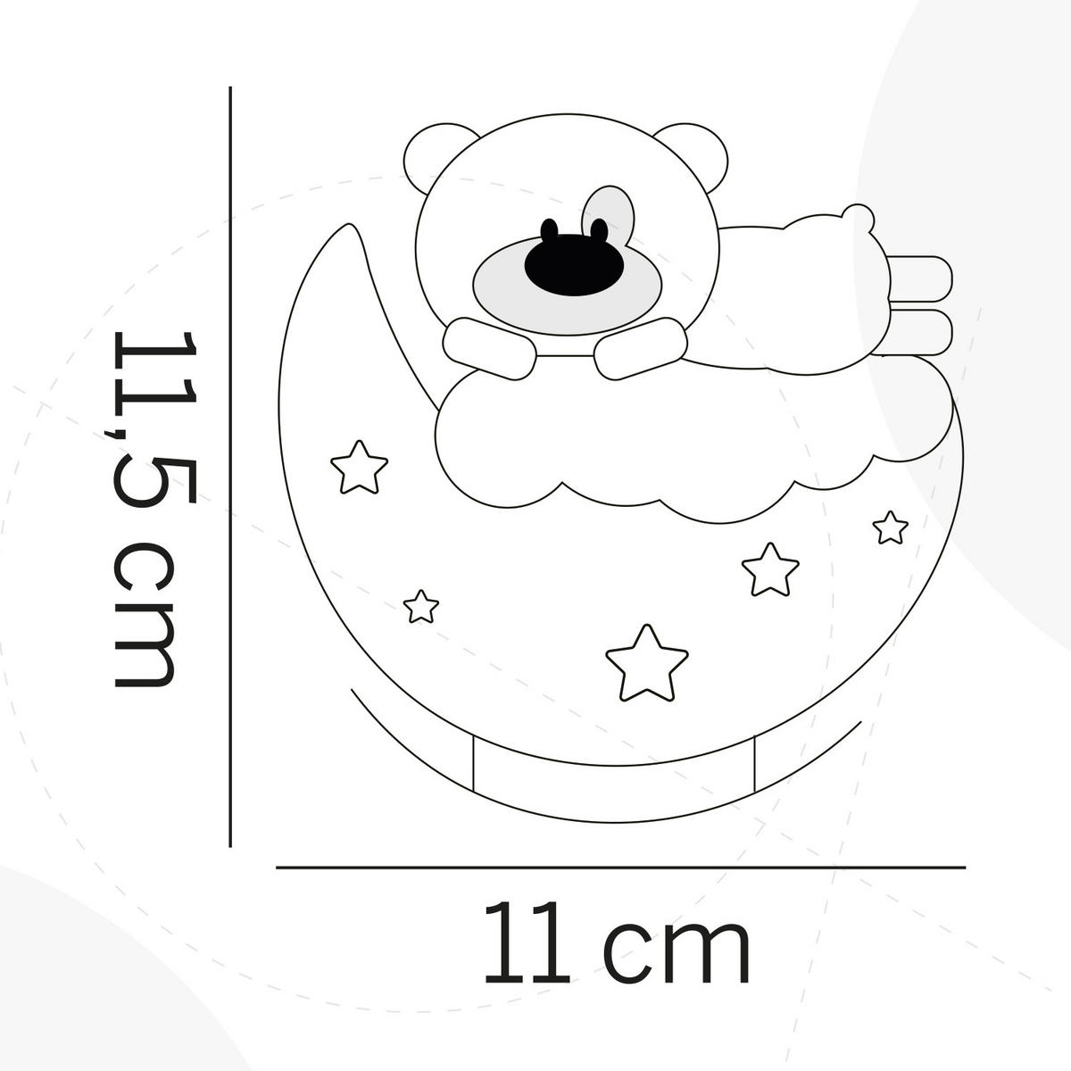 DĚTSKÁ STOLNÍ LAMPIČKA, 11/6.5/12.5 cm - bílá/pastelově modrá, Basics, plast (11/6.5/12.5cm)