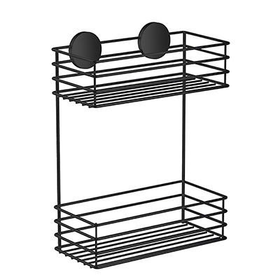 DUSCHKORB - Schwarz, Basics, Metall (25/32/12cm)