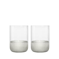 WINDLICHTSET Klar, Greige 7,2/9,5 cm  - Klar/Greige, Design, Glas/Stein (7,2/9,5cm) - Blomus