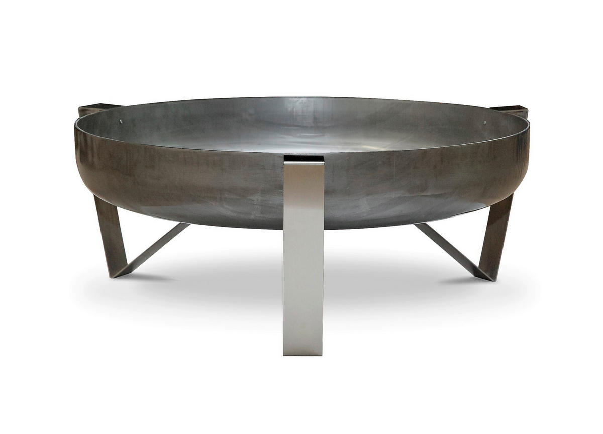 FEUERSCHALE SVENSKAV VOMA XXL 2044  - Edelstahlfarben/Rostfarben, Basics, Metall (67,5/66,5/25cm)