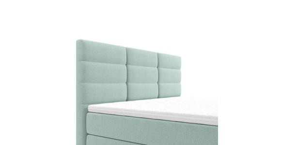 BOXBETT 180/200 cm  in Türkis  - Türkis/Chromfarben, KONVENTIONELL, Textil/Metall (180/200cm) - Carryhome