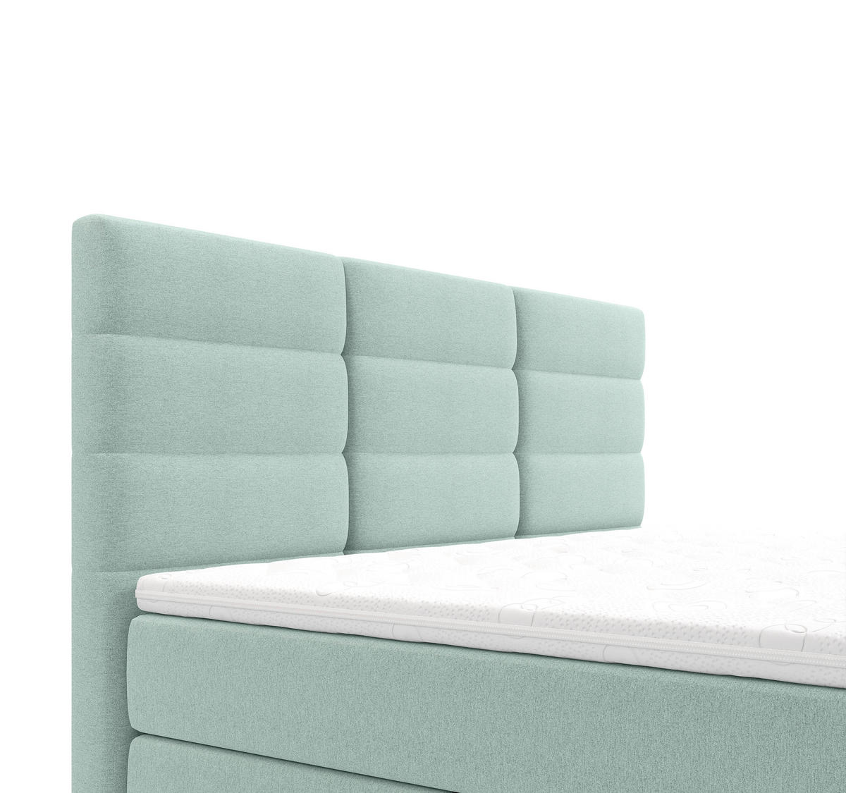 BOXBETT 180/200 cm  in Türkis  - Türkis/Chromfarben, KONVENTIONELL, Textil/Metall (180/200cm) - Carryhome