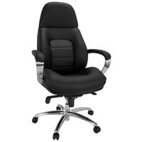 PISARNIŠKI STOL tekstil črna  - srebrne barve/črna, Moderno, kovina/umetna masa (73/137/73cm) - MID.YOU
